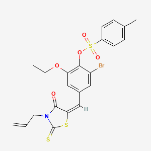 4-[(3-allyl-4-oxo-2-thioxo-1,3-thiazolidin-5-ylidene)methyl]-2-bromo-6-ethoxyphenyl 4-methylbenzenesulfonate