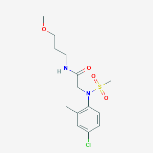 N~2~-(4-chloro-2-methylphenyl)-N~1~-(3-methoxypropyl)-N~2~-(methylsulfonyl)glycinamide