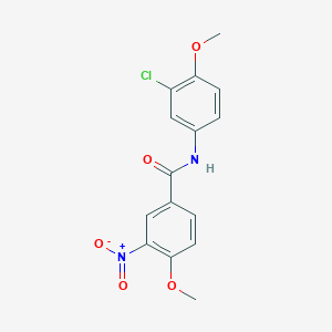 molecular formula C15H13ClN2O5 B5053302 N-(3-chloro-4-methoxyphenyl)-4-methoxy-3-nitrobenzamide 