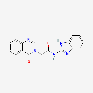 molecular formula C17H13N5O2 B5053323 N-1H-benzimidazol-2-yl-2-(4-oxo-3(4H)-quinazolinyl)acetamide 