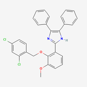 molecular formula C29H22Cl2N2O2 B5053329 2-{2-[(2,4-dichlorobenzyl)oxy]-3-methoxyphenyl}-4,5-diphenyl-1H-imidazole 