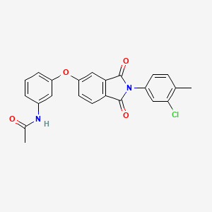molecular formula C23H17ClN2O4 B5053331 N-(3-{[2-(3-chloro-4-methylphenyl)-1,3-dioxo-2,3-dihydro-1H-isoindol-5-yl]oxy}phenyl)acetamide 