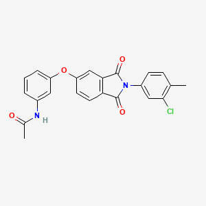 N-(3-{[2-(3-chloro-4-methylphenyl)-1,3-dioxo-2,3-dihydro-1H-isoindol-5-yl]oxy}phenyl)acetamide