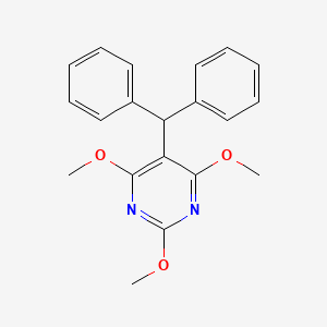 molecular formula C20H20N2O3 B5053343 5-(diphenylmethyl)-2,4,6-trimethoxypyrimidine 