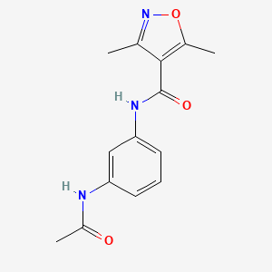 N-[3-(acetylamino)phenyl]-3,5-dimethyl-4-isoxazolecarboxamide