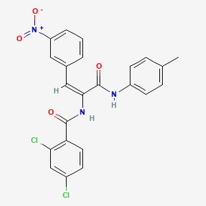 molecular formula C23H17Cl2N3O4 B5053405 2,4-dichloro-N-[1-{[(4-methylphenyl)amino]carbonyl}-2-(3-nitrophenyl)vinyl]benzamide 