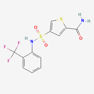 4-({[2-(trifluoromethyl)phenyl]amino}sulfonyl)-2-thiophenecarboxamide