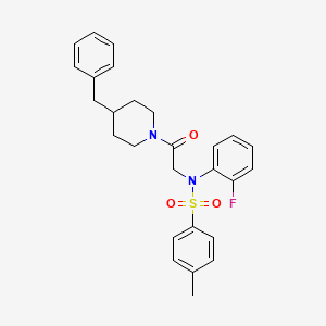 N-[2-(4-benzyl-1-piperidinyl)-2-oxoethyl]-N-(2-fluorophenyl)-4-methylbenzenesulfonamide