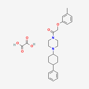 molecular formula C27H34N2O6 B5053436 1-[(3-methylphenoxy)acetyl]-4-(4-phenylcyclohexyl)piperazine oxalate 