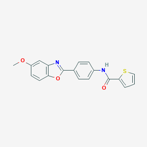 molecular formula C19H14N2O3S B505344 N-[4-(5-methoxy-1,3-benzoxazol-2-yl)phenyl]thiophene-2-carboxamide 