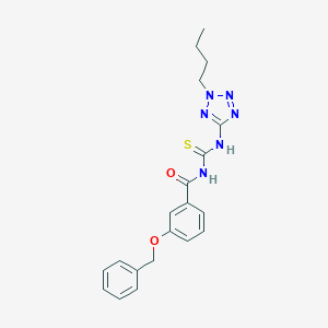 molecular formula C20H22N6O2S B505345 3-(benzyloxy)-N-[(2-butyl-2H-tetrazol-5-yl)carbamothioyl]benzamide 