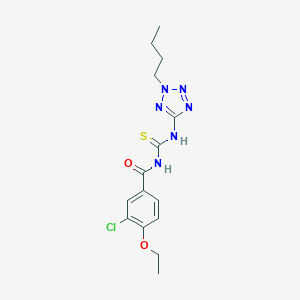 molecular formula C15H19ClN6O2S B505347 N-[(2-butyl-2H-tetrazol-5-yl)carbamothioyl]-3-chloro-4-ethoxybenzamide 
