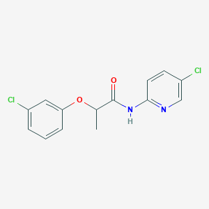 molecular formula C14H12Cl2N2O2 B5053476 2-(3-chlorophenoxy)-N-(5-chloro-2-pyridinyl)propanamide 