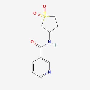 molecular formula C10H12N2O3S B5053487 N-(1,1-dioxidotetrahydro-3-thienyl)nicotinamide 