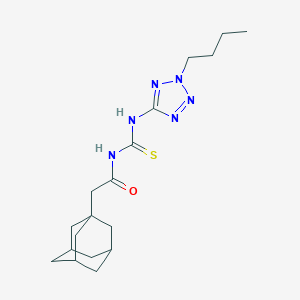 molecular formula C18H28N6OS B505349 N-(1-adamantylacetyl)-N'-(2-butyl-2H-tetraazol-5-yl)thiourea 