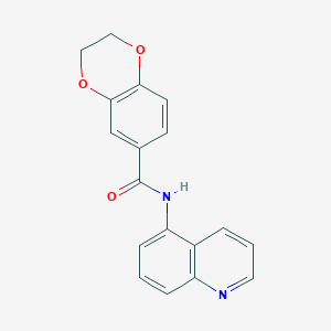 molecular formula C18H14N2O3 B505350 N-5-quinolinyl-2,3-dihydro-1,4-benzodioxine-6-carboxamide CAS No. 728030-64-6