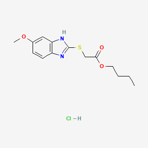 molecular formula C14H19ClN2O3S B5053500 butyl [(5-methoxy-1H-benzimidazol-2-yl)thio]acetate hydrochloride 