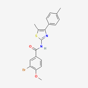 3-bromo-4-methoxy-N-[5-methyl-4-(4-methylphenyl)-1,3-thiazol-2-yl]benzamide