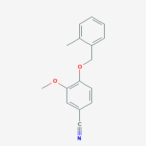 molecular formula C16H15NO2 B5053529 3-methoxy-4-[(2-methylbenzyl)oxy]benzonitrile 