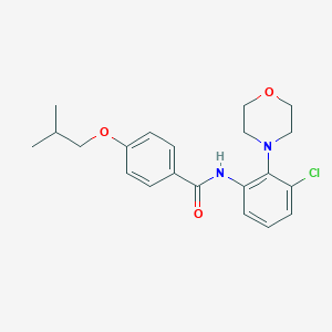 molecular formula C21H25ClN2O3 B505353 N-[3-chloro-2-(4-morpholinyl)phenyl]-4-isobutoxybenzamide 