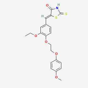 5-{3-ethoxy-4-[2-(4-methoxyphenoxy)ethoxy]benzylidene}-2-thioxo-1,3-thiazolidin-4-one