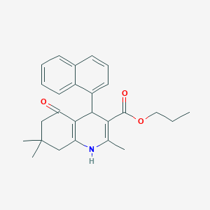 molecular formula C26H29NO3 B5053573 propyl 2,7,7-trimethyl-4-(1-naphthyl)-5-oxo-1,4,5,6,7,8-hexahydro-3-quinolinecarboxylate 