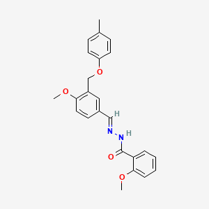molecular formula C24H24N2O4 B5053595 2-methoxy-N'-{4-methoxy-3-[(4-methylphenoxy)methyl]benzylidene}benzohydrazide 