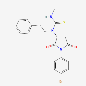molecular formula C20H20BrN3O2S B5053597 N-[1-(4-bromophenyl)-2,5-dioxo-3-pyrrolidinyl]-N'-methyl-N-(2-phenylethyl)thiourea 