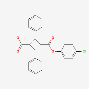 molecular formula C25H21ClO4 B5053629 4-chlorophenyl methyl 2,4-diphenyl-1,3-cyclobutanedicarboxylate 