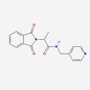 molecular formula C17H15N3O3 B5053655 2-(1,3-dioxo-1,3-dihydro-2H-isoindol-2-yl)-N-(4-pyridinylmethyl)propanamide CAS No. 5649-64-9