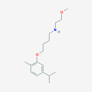 molecular formula C17H29NO2 B5053682 4-(5-isopropyl-2-methylphenoxy)-N-(2-methoxyethyl)-1-butanamine 