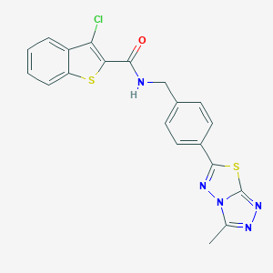 3-chloro-N-[4-(3-methyl[1,2,4]triazolo[3,4-b][1,3,4]thiadiazol-6-yl)benzyl]-1-benzothiophene-2-carboxamide