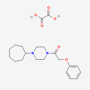 molecular formula C21H30N2O6 B5053694 1-cycloheptyl-4-(phenoxyacetyl)piperazine oxalate 