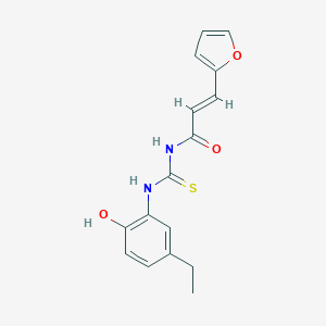 molecular formula C16H16N2O3S B505371 N-(5-ethyl-2-hydroxyphenyl)-N'-[3-(2-furyl)acryloyl]thiourea 