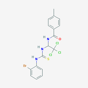 N-[1-({[(2-bromophenyl)amino]carbonothioyl}amino)-2,2,2-trichloroethyl]-4-methylbenzamide