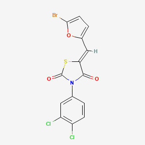 5-[(5-bromo-2-furyl)methylene]-3-(3,4-dichlorophenyl)-1,3-thiazolidine-2,4-dione