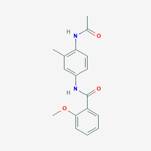 molecular formula C17H18N2O3 B5053758 N-[4-(acetylamino)-3-methylphenyl]-2-methoxybenzamide 