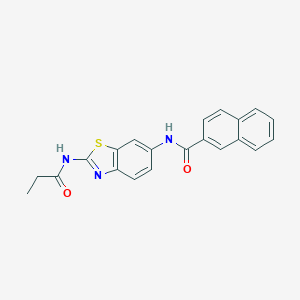 N-[2-(propionylamino)-1,3-benzothiazol-6-yl]-2-naphthamide