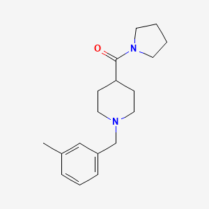 molecular formula C18H26N2O B5053761 1-(3-methylbenzyl)-4-(1-pyrrolidinylcarbonyl)piperidine 