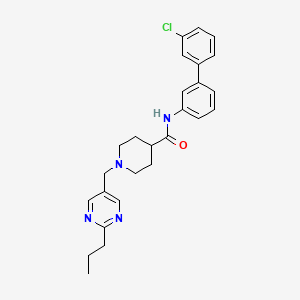 molecular formula C26H29ClN4O B5053770 N-(3'-chloro-3-biphenylyl)-1-[(2-propyl-5-pyrimidinyl)methyl]-4-piperidinecarboxamide 