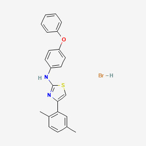 molecular formula C23H21BrN2OS B5053817 4-(2,5-dimethylphenyl)-N-(4-phenoxyphenyl)-1,3-thiazol-2-amine hydrobromide 