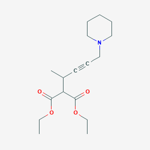 molecular formula C17H27NO4 B5053857 diethyl [1-methyl-4-(1-piperidinyl)-2-butyn-1-yl]malonate 