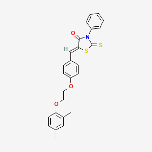 5-{4-[2-(2,4-dimethylphenoxy)ethoxy]benzylidene}-3-phenyl-2-thioxo-1,3-thiazolidin-4-one