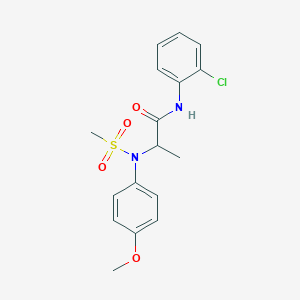 molecular formula C17H19ClN2O4S B5053864 N~1~-(2-chlorophenyl)-N~2~-(4-methoxyphenyl)-N~2~-(methylsulfonyl)alaninamide 