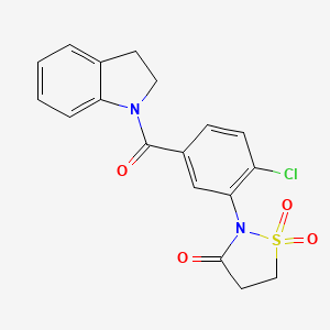 2-[2-chloro-5-(2,3-dihydro-1H-indol-1-ylcarbonyl)phenyl]-3-isothiazolidinone 1,1-dioxide