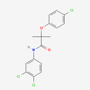 molecular formula C16H14Cl3NO2 B5053867 2-(4-chlorophenoxy)-N-(3,4-dichlorophenyl)-2-methylpropanamide 