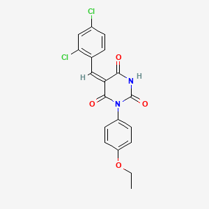 5-(2,4-dichlorobenzylidene)-1-(4-ethoxyphenyl)-2,4,6(1H,3H,5H)-pyrimidinetrione