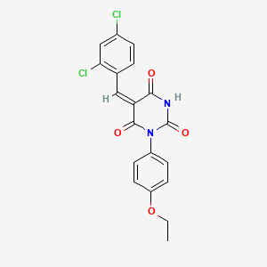 molecular formula C19H14Cl2N2O4 B5053878 5-(2,4-dichlorobenzylidene)-1-(4-ethoxyphenyl)-2,4,6(1H,3H,5H)-pyrimidinetrione 