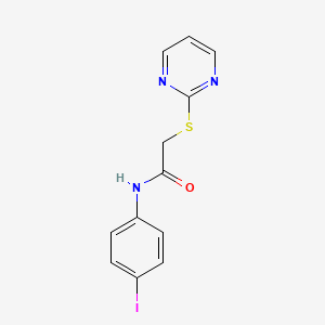 molecular formula C12H10IN3OS B5053899 N-(4-iodophenyl)-2-(2-pyrimidinylthio)acetamide 