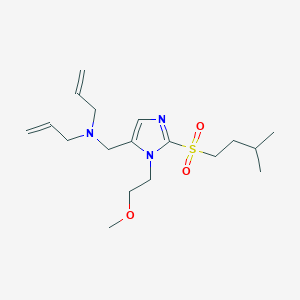 molecular formula C18H31N3O3S B5053904 N-allyl-N-({1-(2-methoxyethyl)-2-[(3-methylbutyl)sulfonyl]-1H-imidazol-5-yl}methyl)-2-propen-1-amine 
